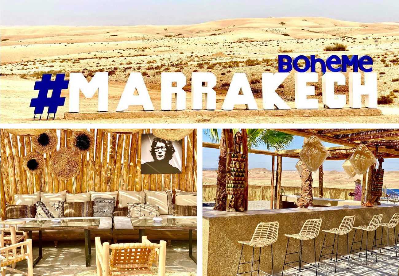 Restaurant bohème Agafay - Désert Agafay